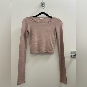 ARITZIA Wilfred Free Mauve Crop Top in XXS